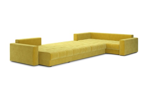 Диван п-образный тик-так Монарх горчичный
