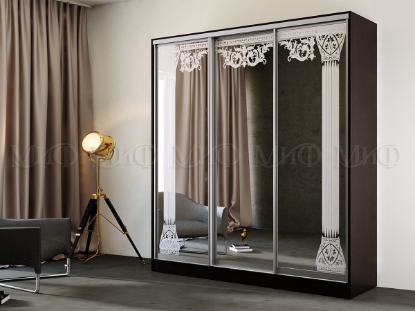 Шкаф-Купе Тринити-5 (Ш-2000 мм x В-2244 мм x Г-600 мм)/Разные Цвета