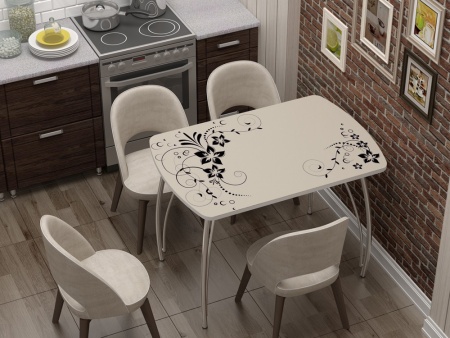 Стол Обеденный Бочонок Фотопечать (Ш-1100 х Г-700 х В-760 мм)/Разные Цвета