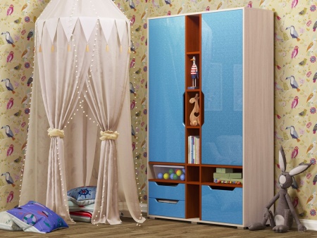 Шкаф Роберт МДФ (Ш-1250 х В-1970 х Г-450 мм/Разные Цвета